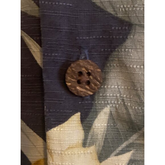 VTG Tommy Bahama Shirt SS Hawaiian Floral Yellow Green Black 100% Silk Men XL - Picture 9 of 13